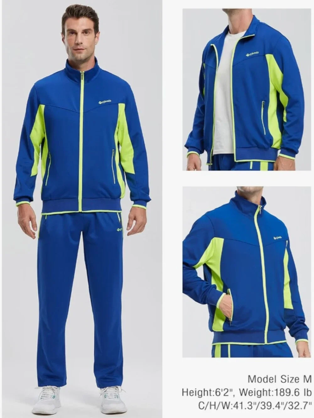 Men's Tracksuit Sweatsuits 2 Piece Set Athletic Jogging Gym Activewear